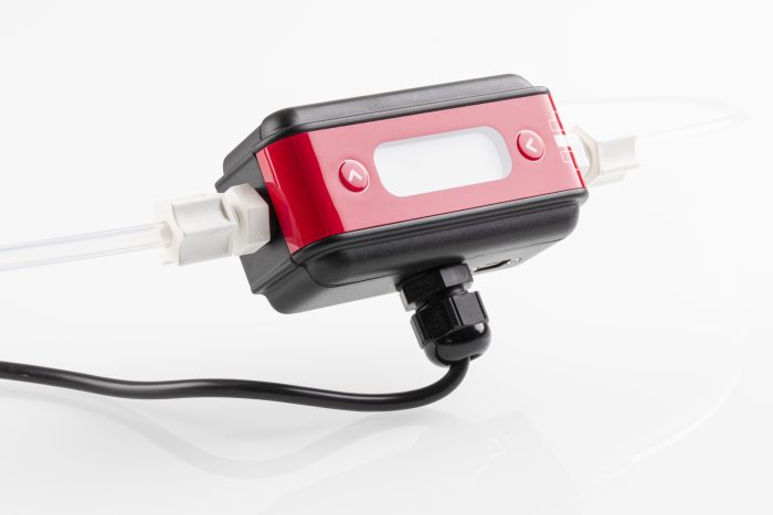 ultrasonic flow meter PFA hose Ultraschall-Durchflussmesser PFA Schlauch-MetraFlow